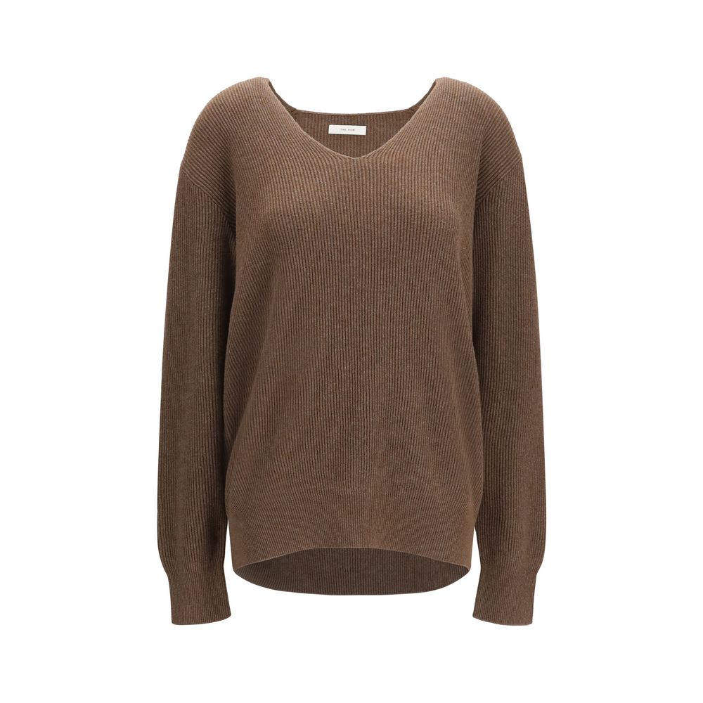 The Row Brown Cotton and Cashmere Sweatshirt - Phef Model