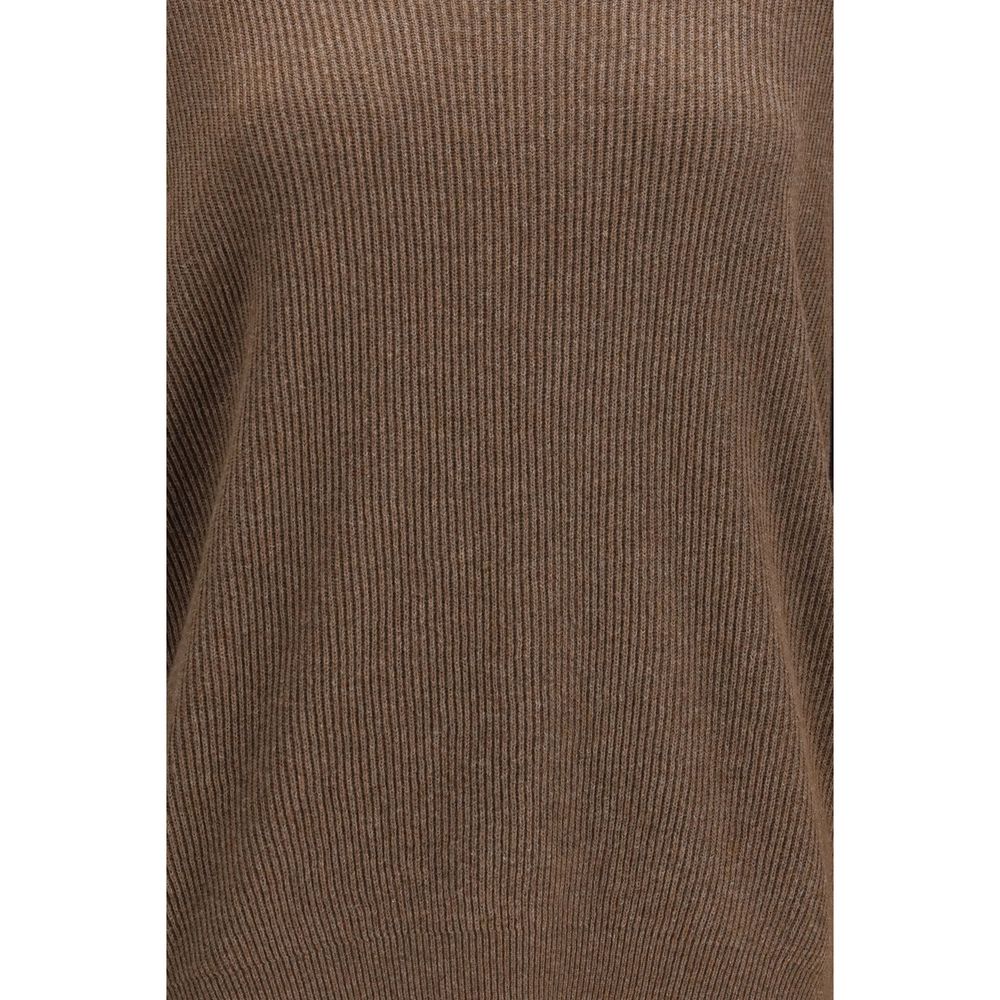 The Row Brown Cotton and Cashmere Sweatshirt - Phef Model