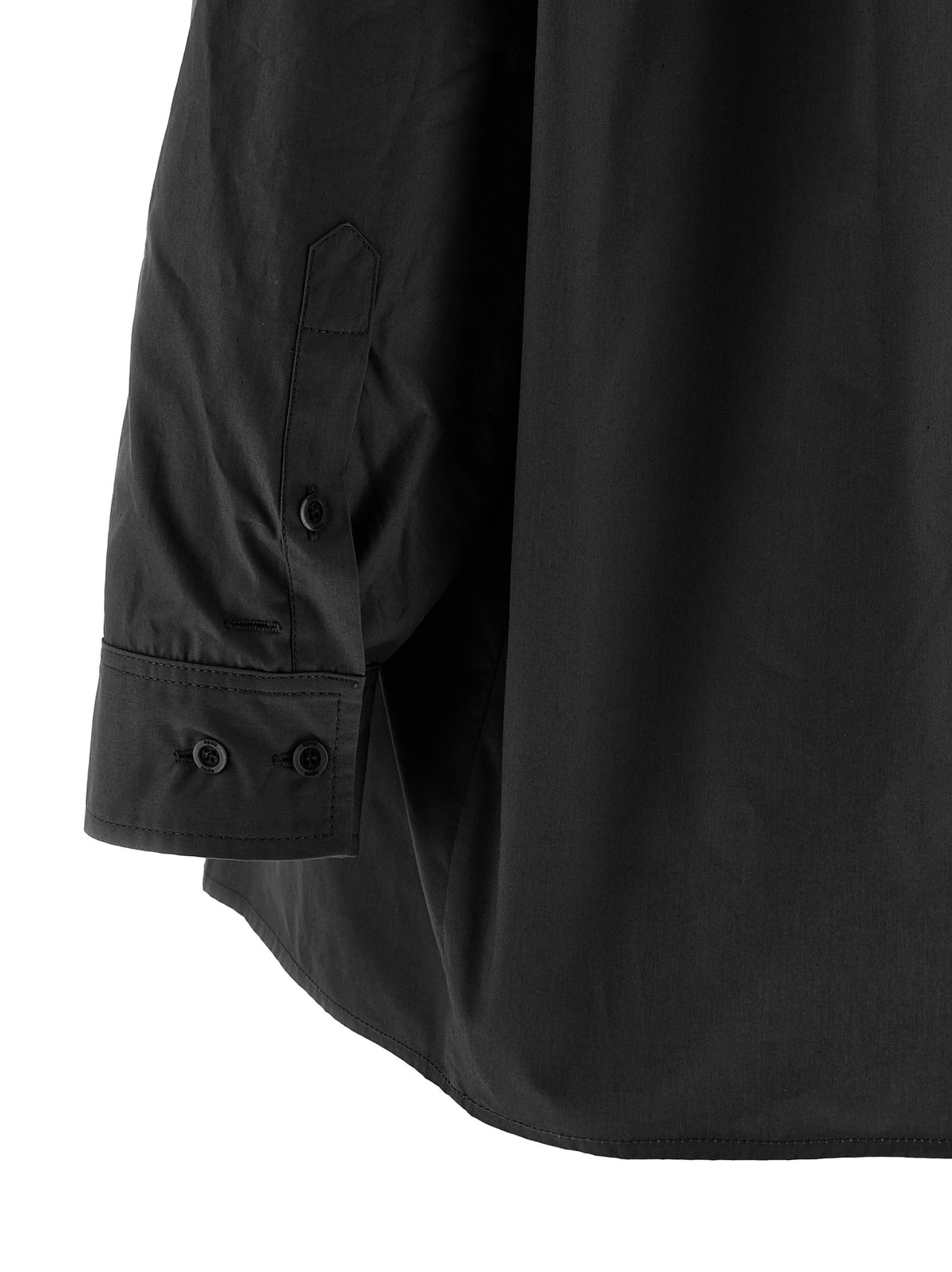 NUDE Black Cotton Blouse