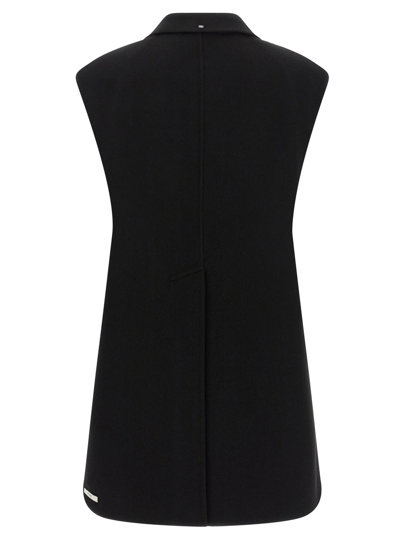 Sportmax SpxRapido Black Wool Sleeveless Blazer