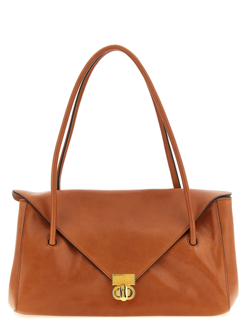 Marni Brown Calfskin Shoulder Bag - Chic & Versatile Design