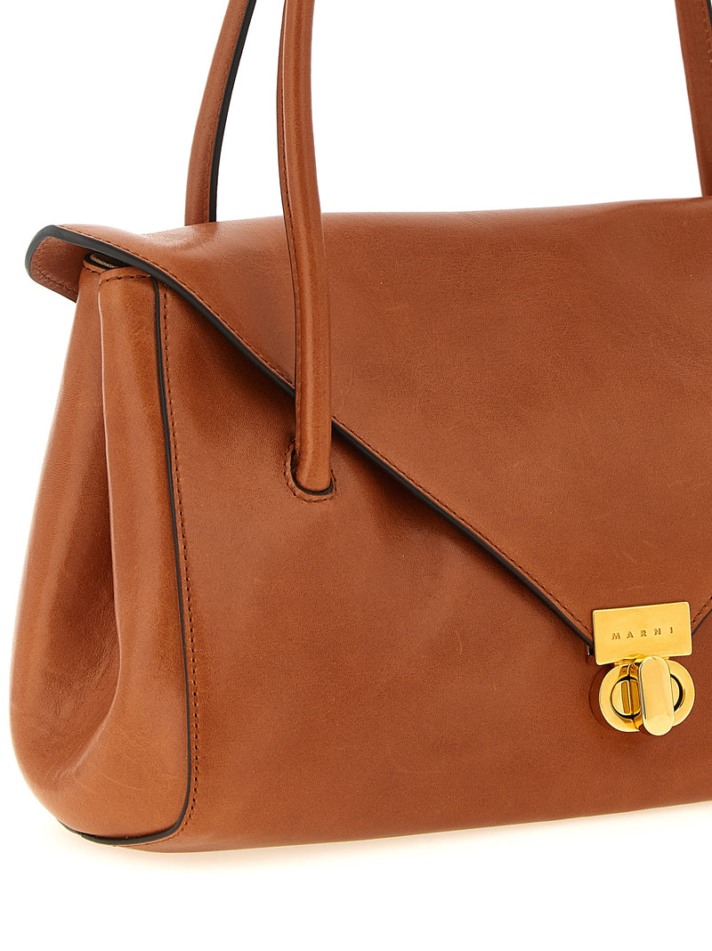 Marni Brown Calfskin Shoulder Bag - Chic & Versatile Design