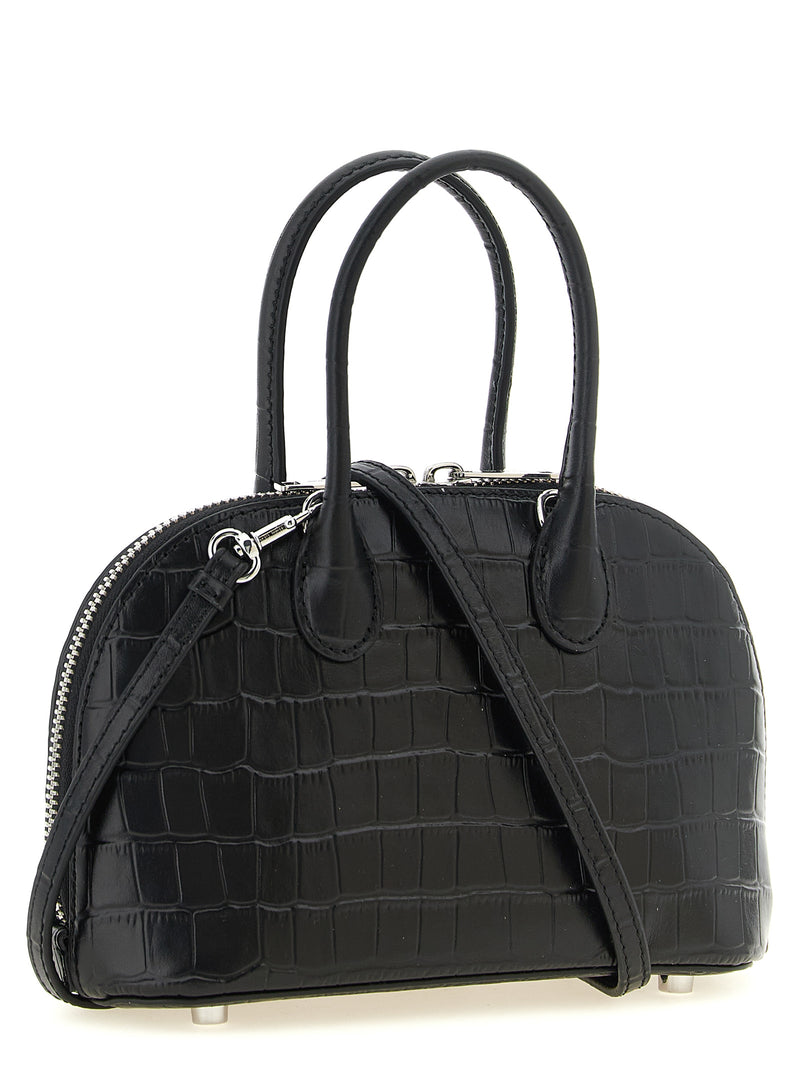 Self-Portrait Black Cowhide Handbag - Chic Mini Bag