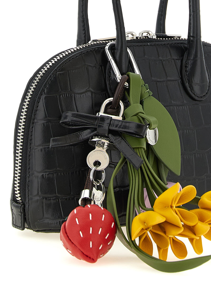 Self-Portrait Black Cowhide Handbag - Chic Mini Bag