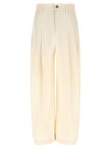 Brunello Cucinelli White Cotton Casual Pants for Women