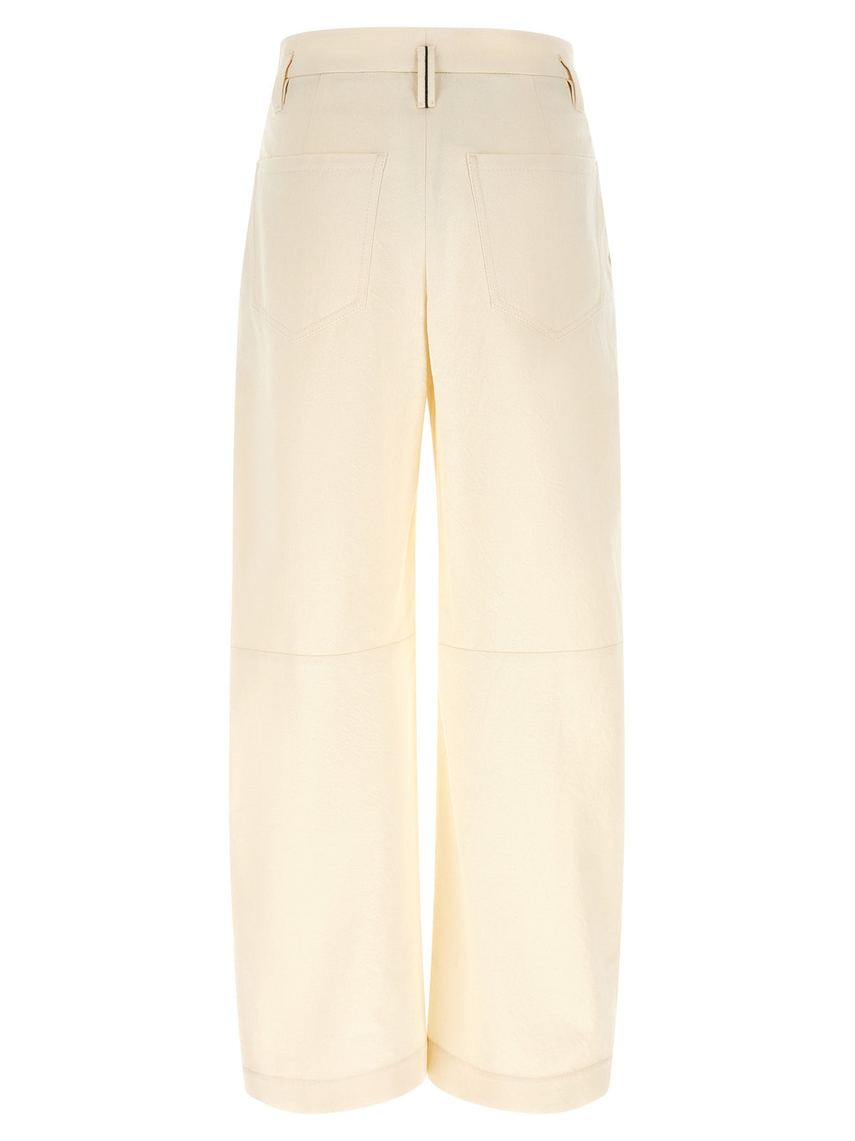 Brunello Cucinelli White Cotton Casual Pants for Women