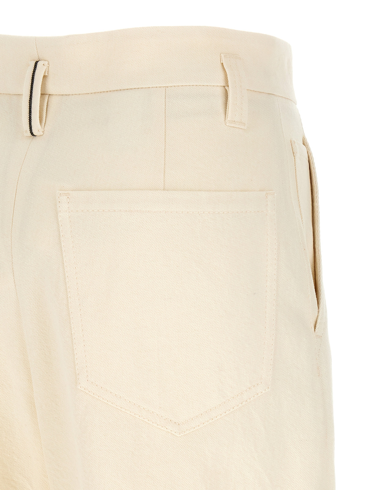 Brunello Cucinelli White Cotton Casual Pants for Women