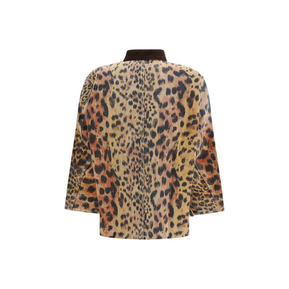 R13 Multicolor Cotton Full-Length Jacket - Relaxed Chore Design