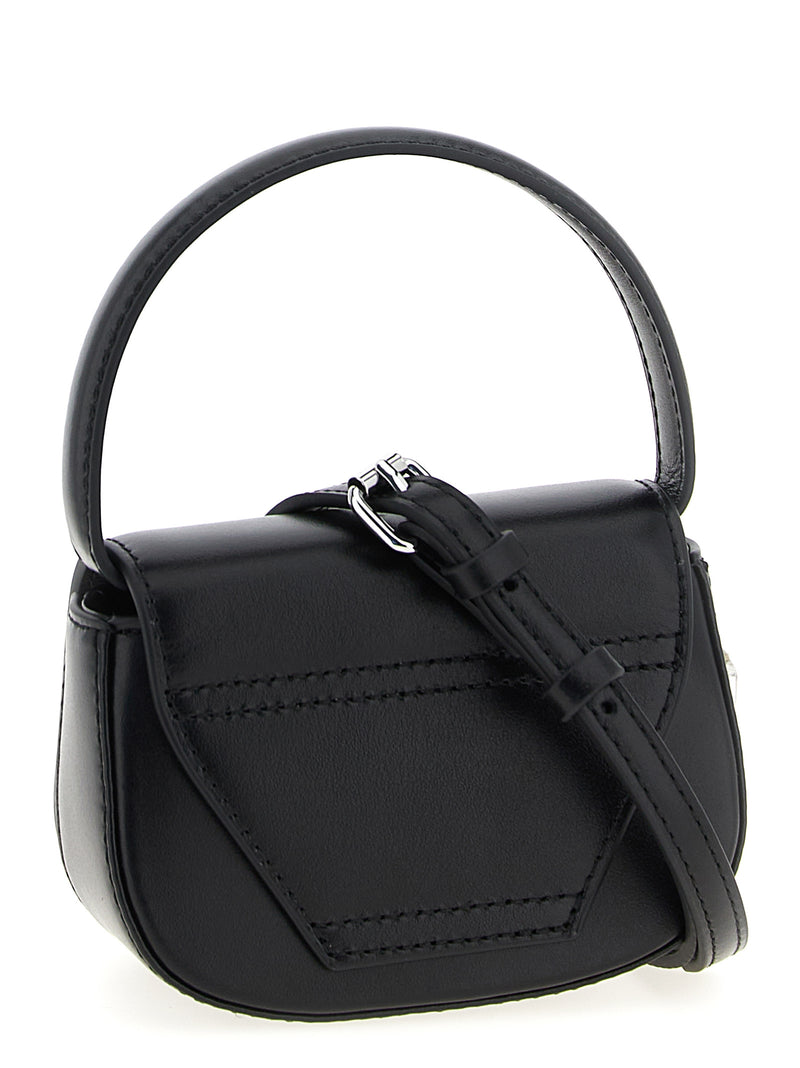 Diesel 1DR XS Black Cowhide Handbag - Modern Elegance