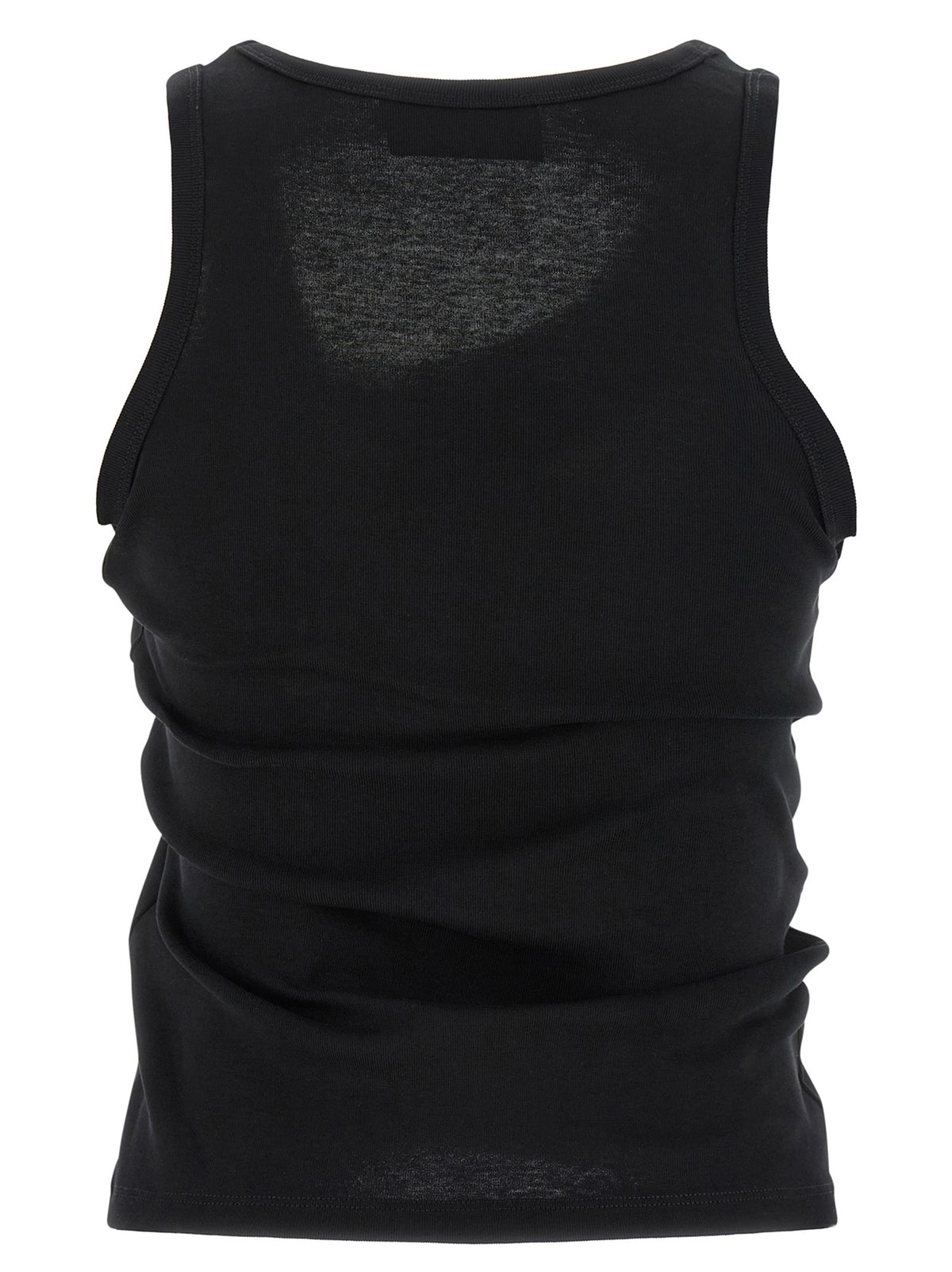 Coperni Black Cotton Tank Top - Emoji Sleeveless Design