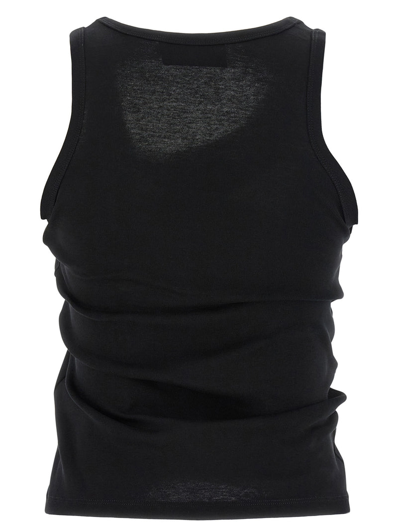 Coperni Black Cotton Emoji Tank Top for Women