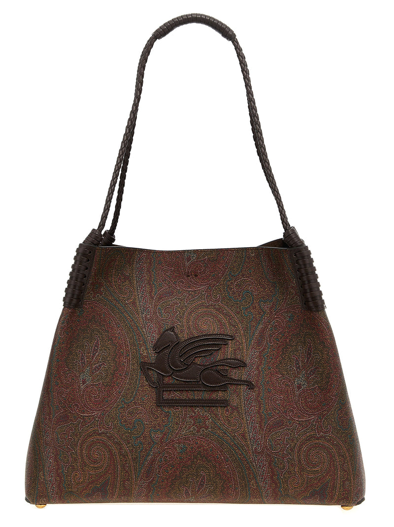 Etro Medium ‘Libra’ Brown Cotton Tote Bag