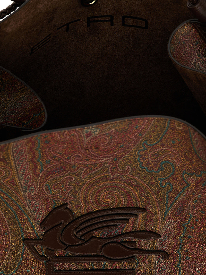 Etro Medium ‘Libra’ Brown Cotton Tote Bag