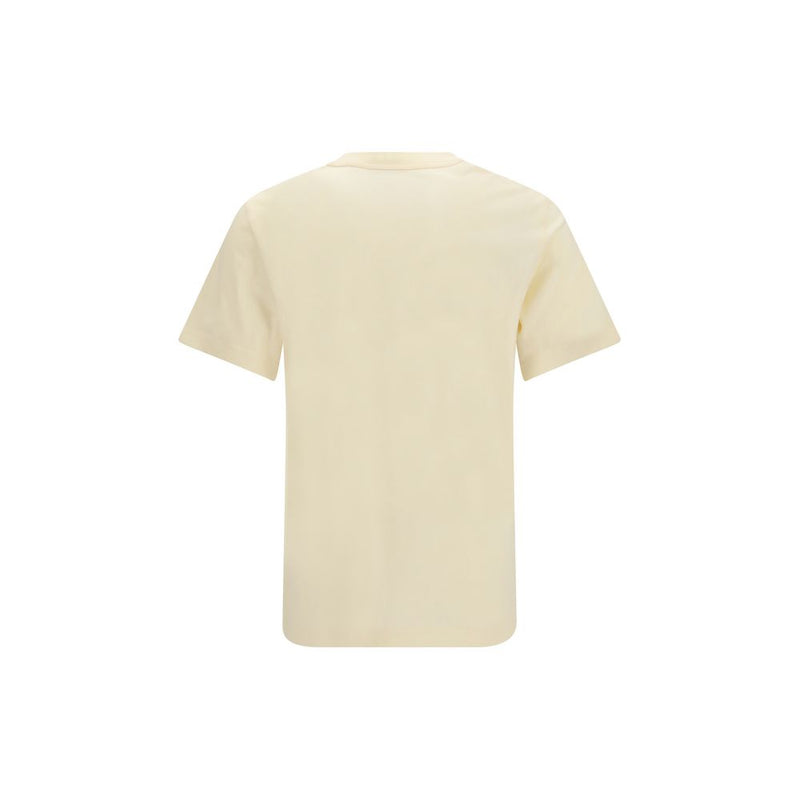 Moncler Beige Cotton T-Shirt with Logo