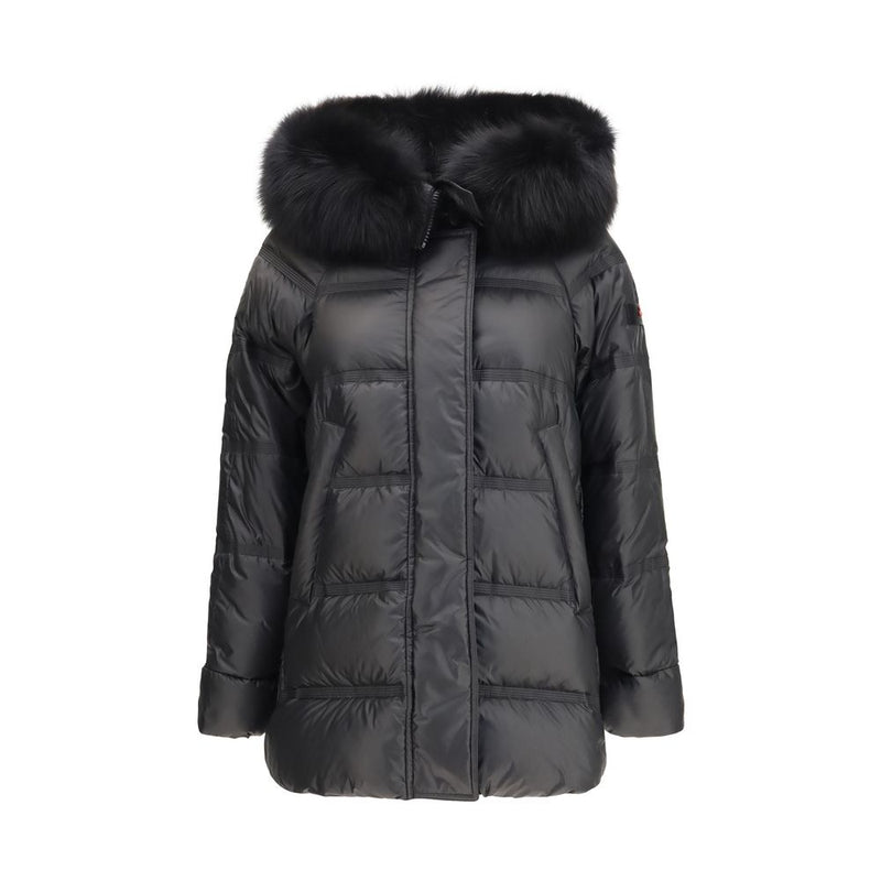 Peuterey Takan Black Hooded Jacket - Women's Full-Length Coat