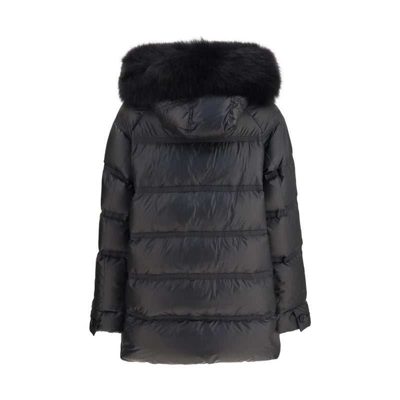 Peuterey Takan Black Hooded Jacket - Women's Full-Length Coat