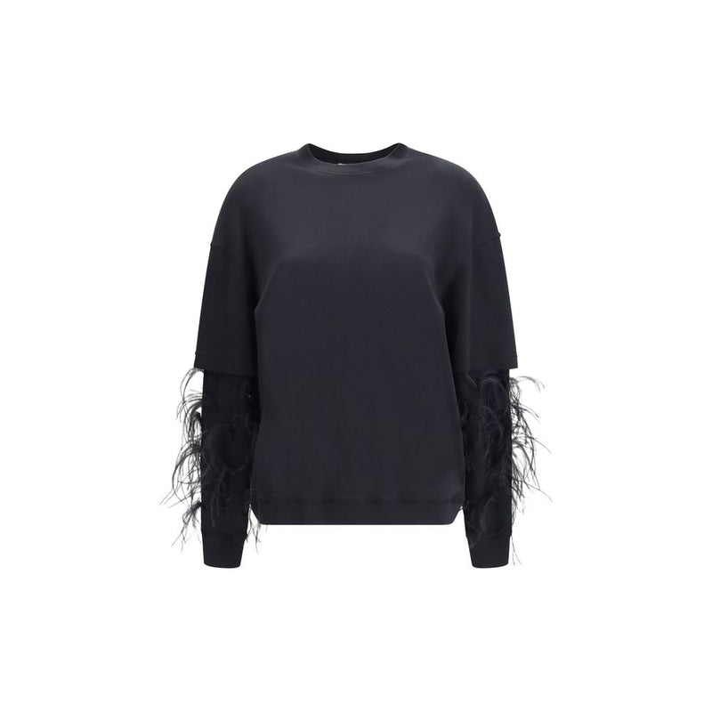 Darkpark Troy Black Cotton Sweatshirt for Women