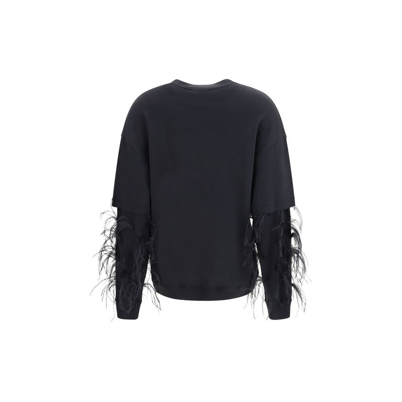 Darkpark Troy Black Cotton Sweatshirt for Women