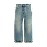 Darkpark Blue Cotton Boyfriend Jeans