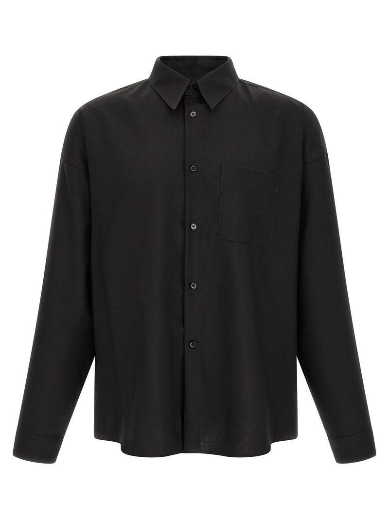 Marni Black Virgin Wool Blouse - Oversized Elegance