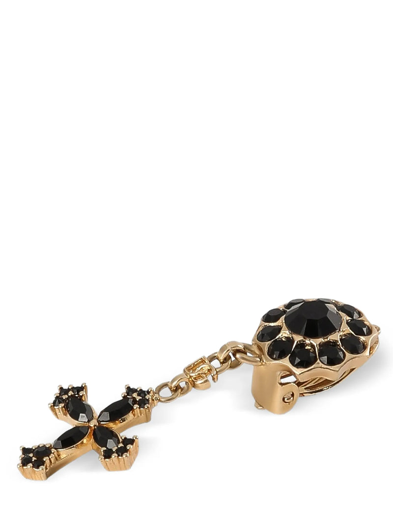 Boucles d'oreilles en laiton noires Dolce & Gabbana