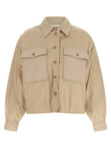 Max Mara Beige Polyester Full-Length Jacket