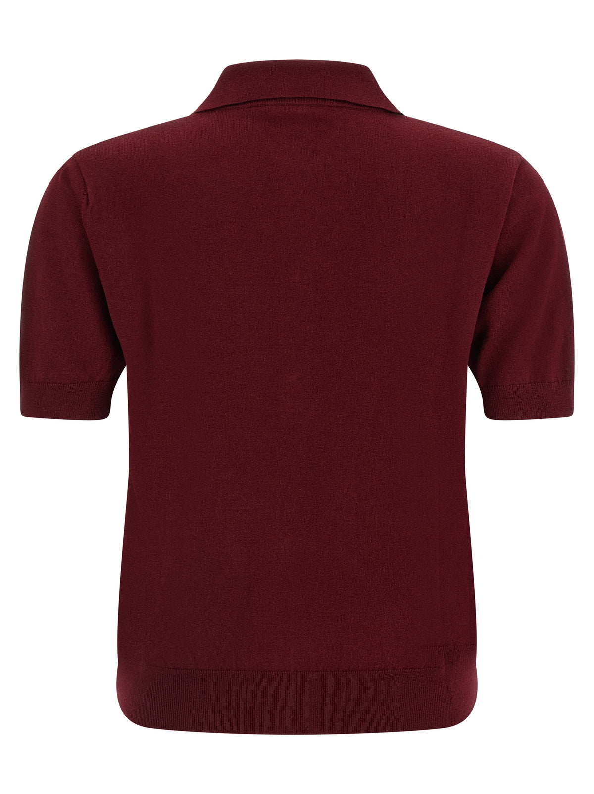 'S Max Mara Bordeaux Cotton Polo Shirt