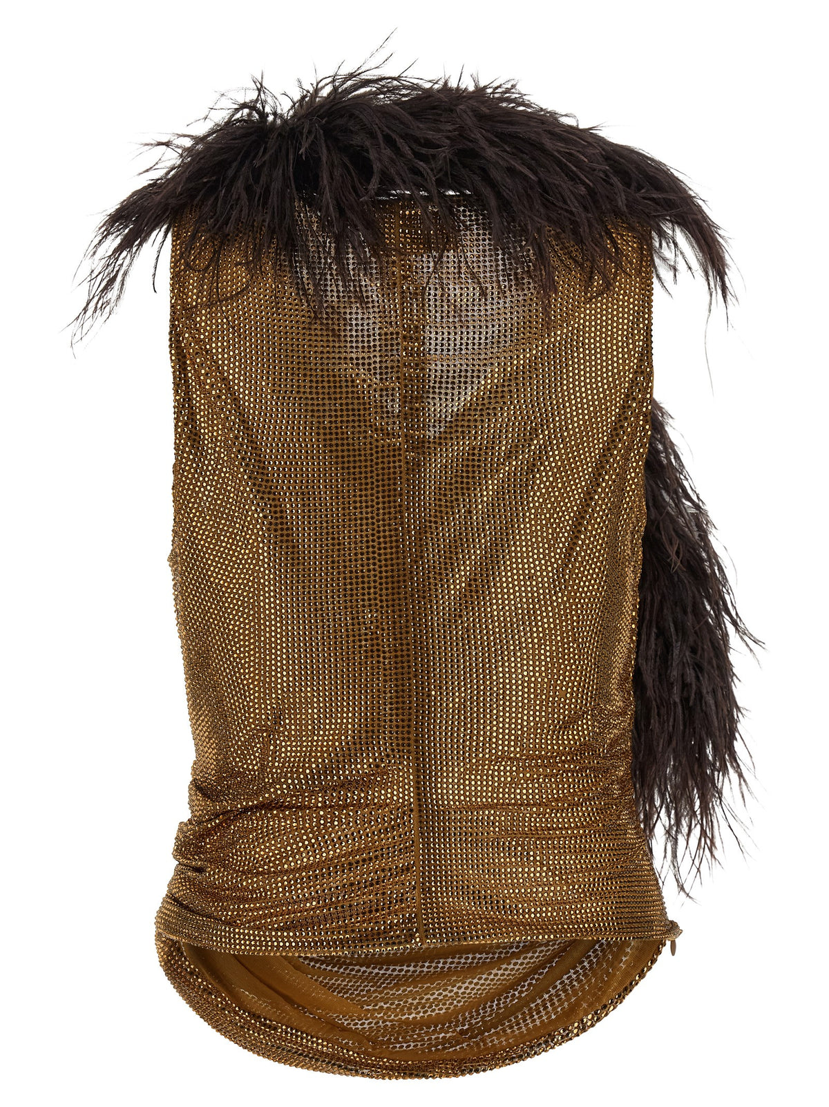 Giuseppe Di Morabito Gold Polyamide Tank Tops