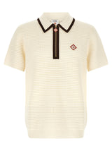 Casablanca White Wool Polo Shirt