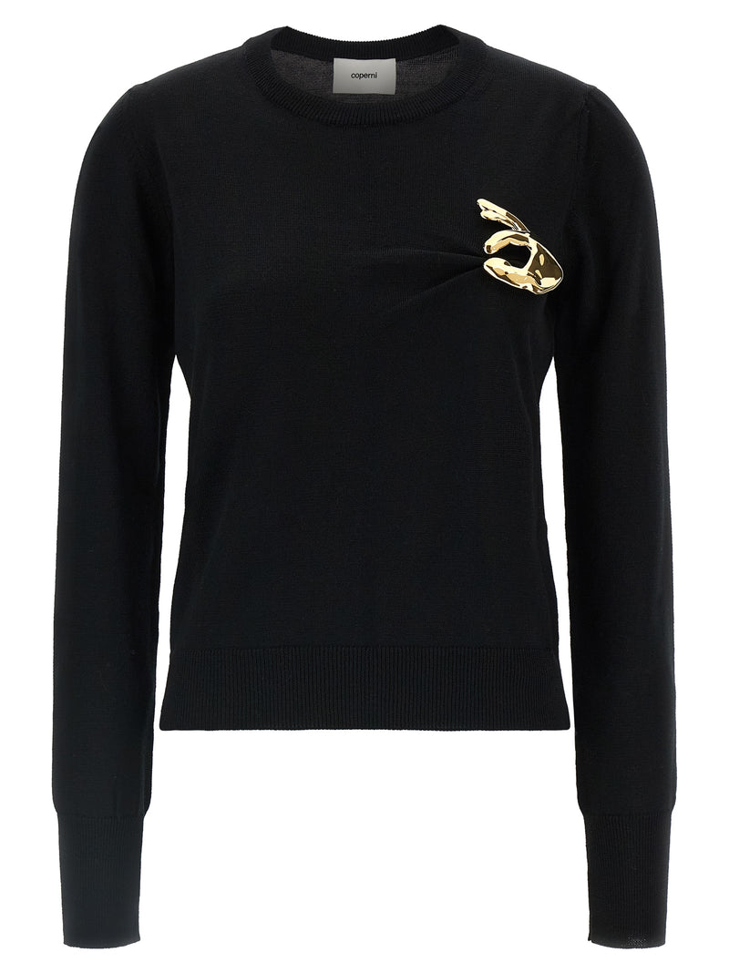 Coperni Black Virgin Wool Cardigan - Contemporary Knitwear
