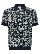 Casablanca Blue Cotton Polo Shirt