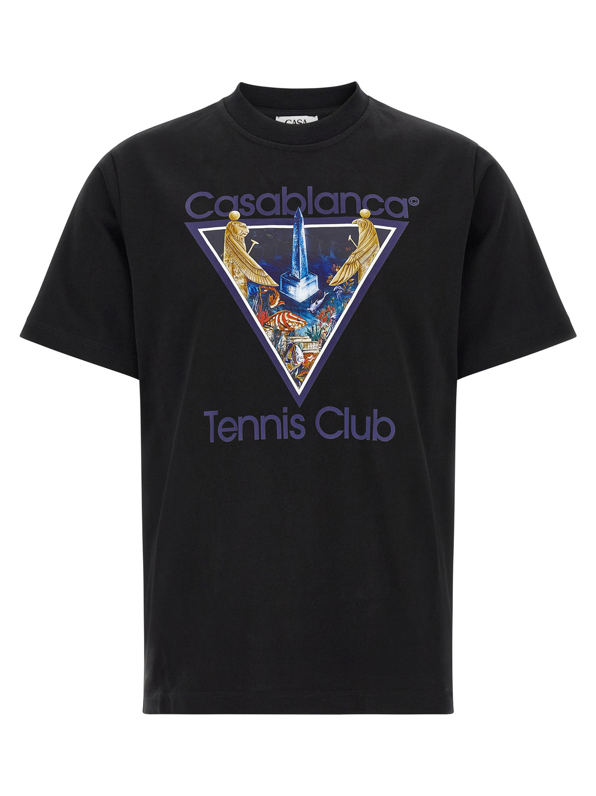 Casablanca Black Organic Cotton T-Shirt