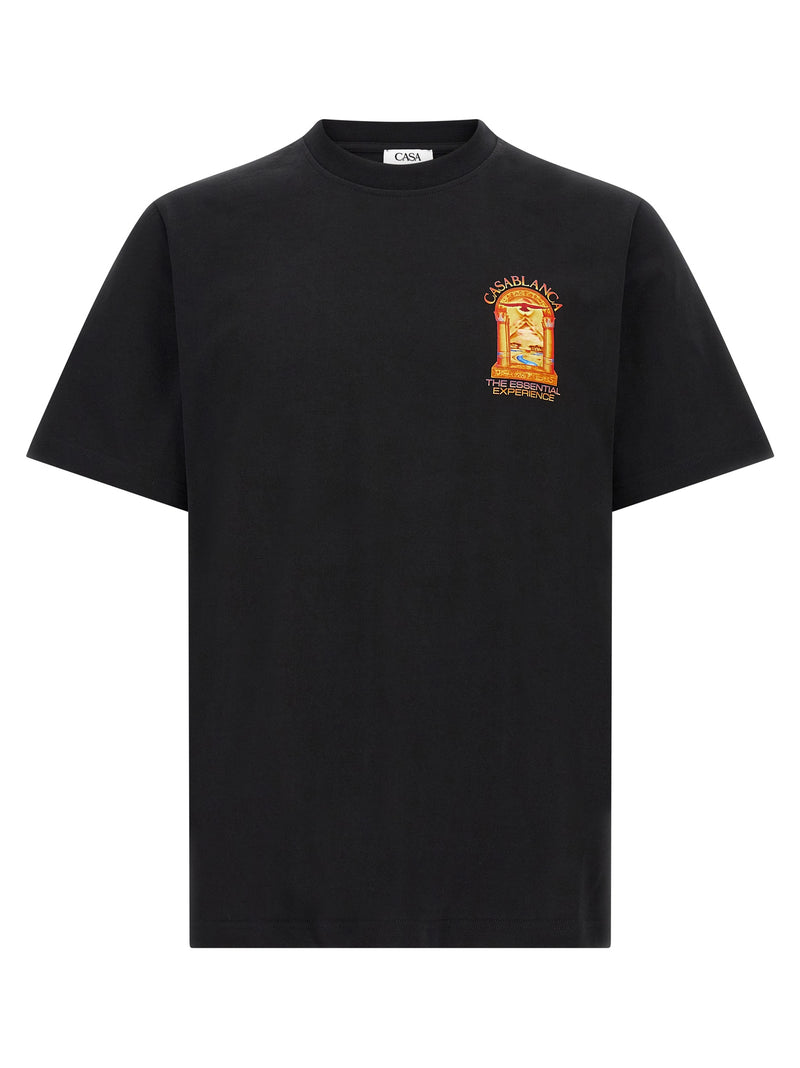 Casablanca Hermons Mirage Arch Black Organic Cotton T-Shirt