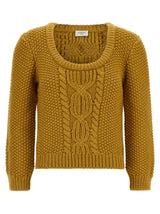 Saint Laurent Bicolor Wool Cardigan
