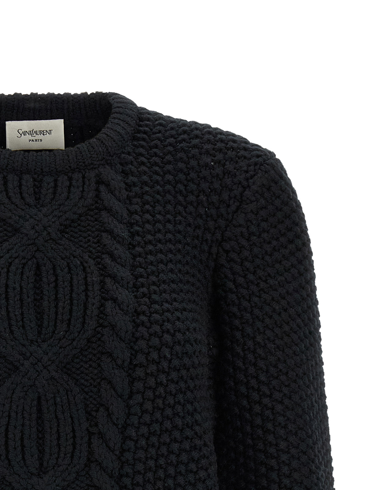 Saint Laurent Black Wool Cardigan