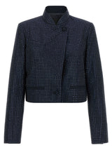PINKO Blue Polyester Full-Length Jacket