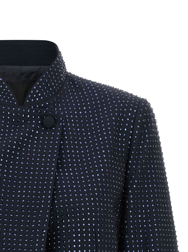 PINKO Morasca Blue Polyester Full-Length Jacket