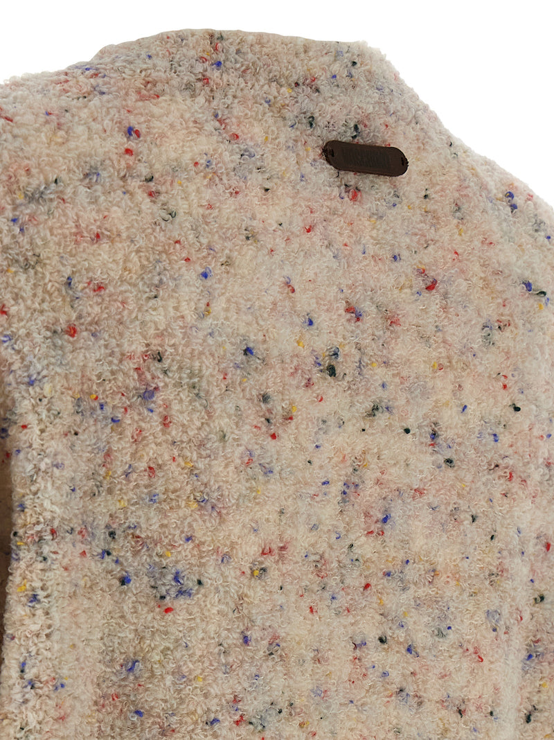 Moschino Multicolor Virgin Wool Cardigan - Iconic Teddy Bear Design