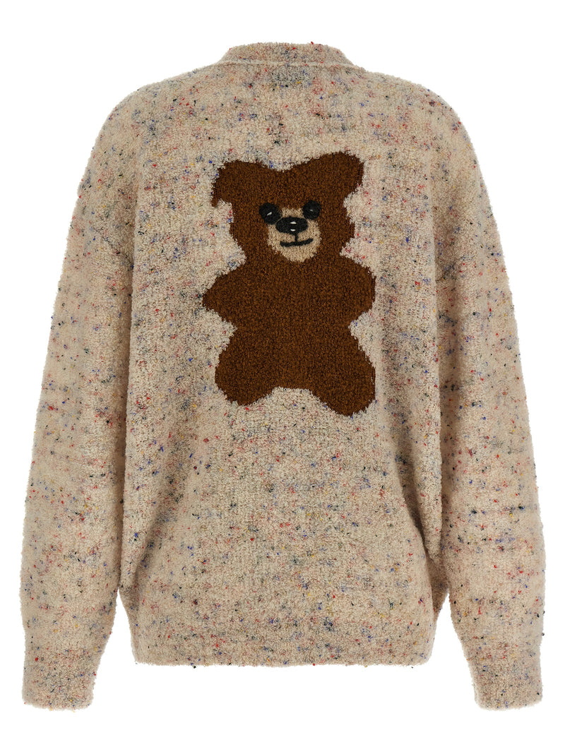 Cardigan en Laine Vierge Beige Moschino