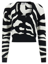 Moschino Black Viscose Cardigan