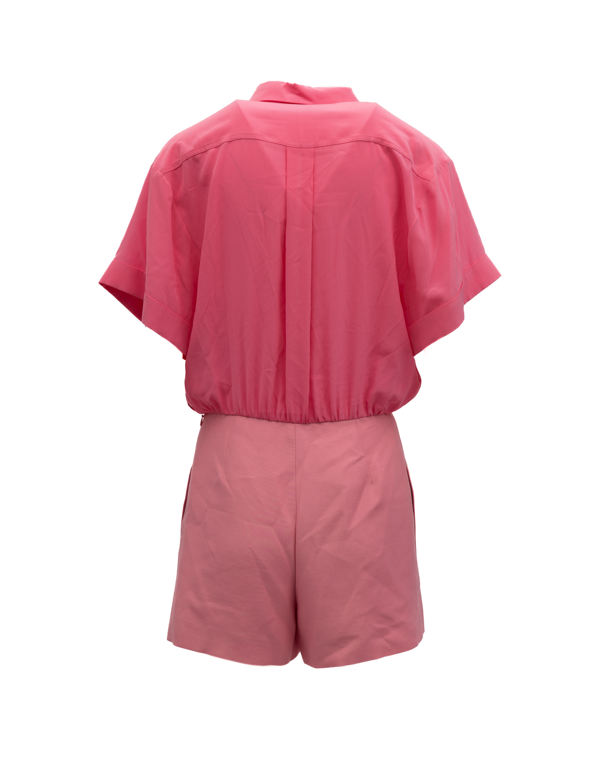 Valentino Garavani Pink Shirt-Style Romper