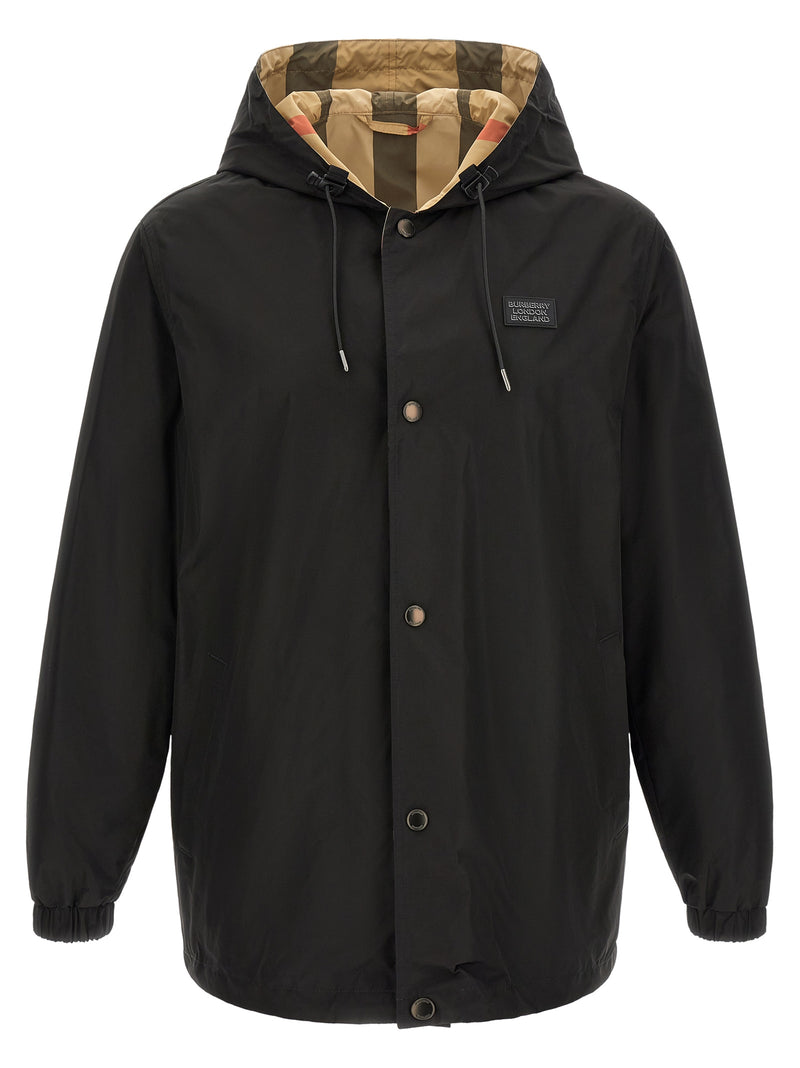 Burberry Elmhurst Black Reversible Hooded Jacket