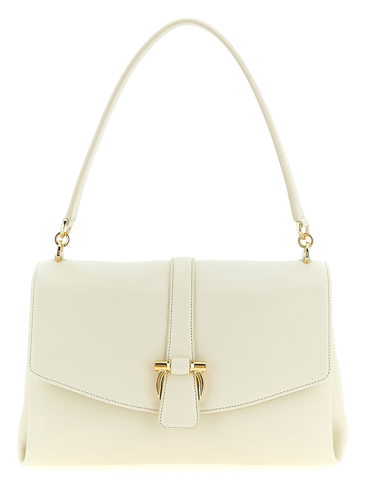 Ferragamo White Calfskin Shoulder Bag
