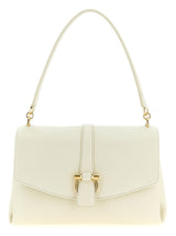 Ferragamo White Calfskin Shoulder Bag