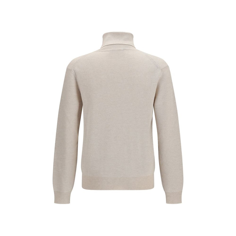 Brioni Beige Cashmere Turtleneck Sweater for Men
