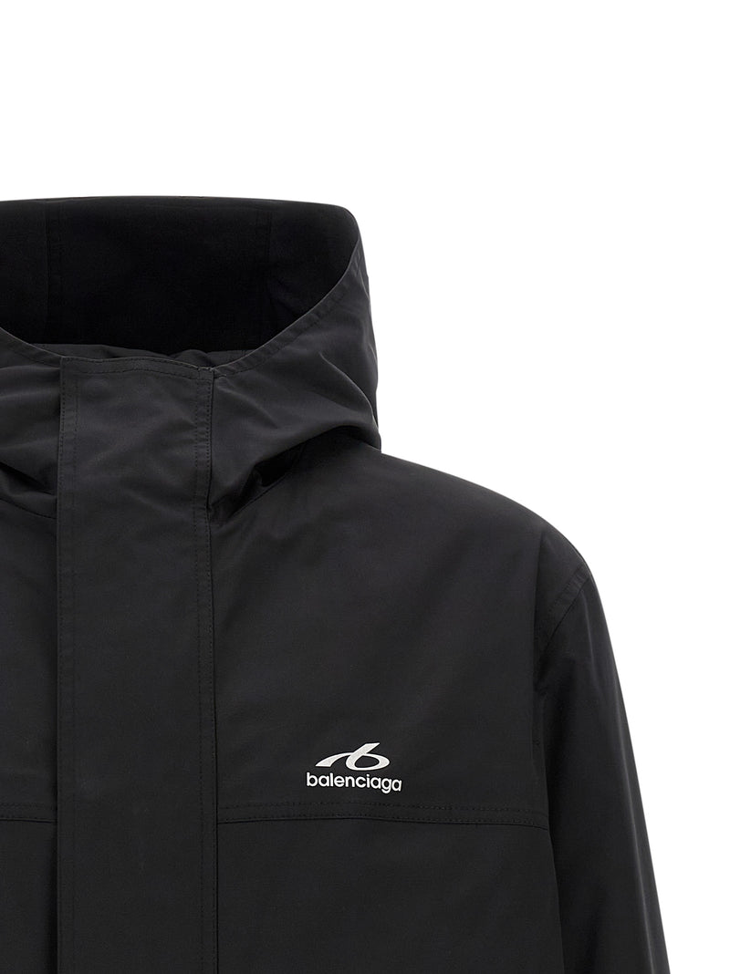 Balenciaga Black Polyester Parka - Techwear Windbreaker