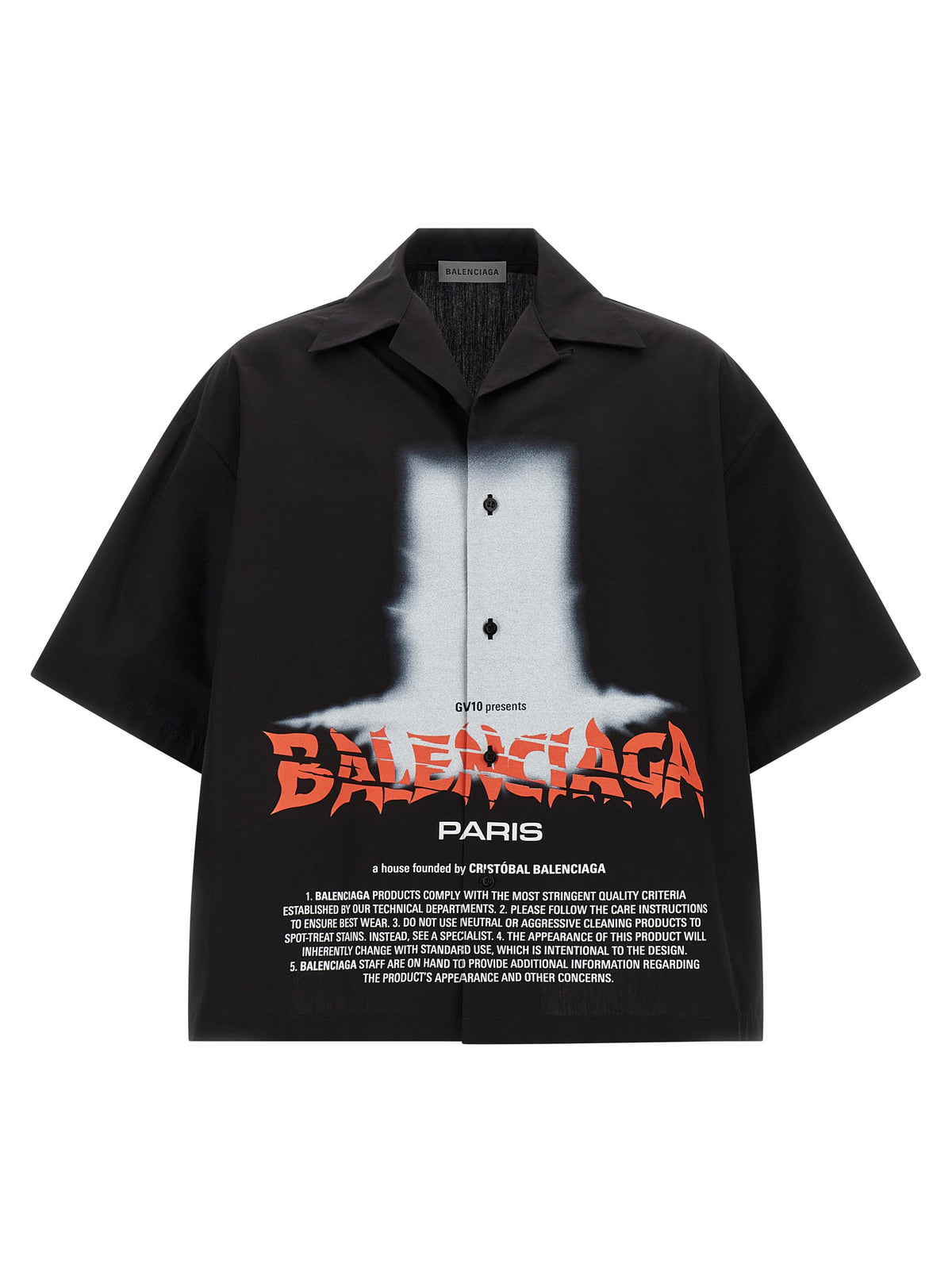 Balenciaga Black Cotton Blouse