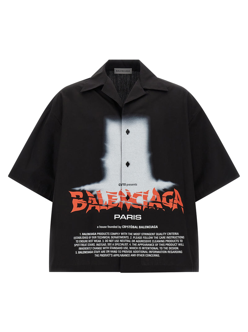 Balenciaga The Door Black Cotton Blouse for Men
