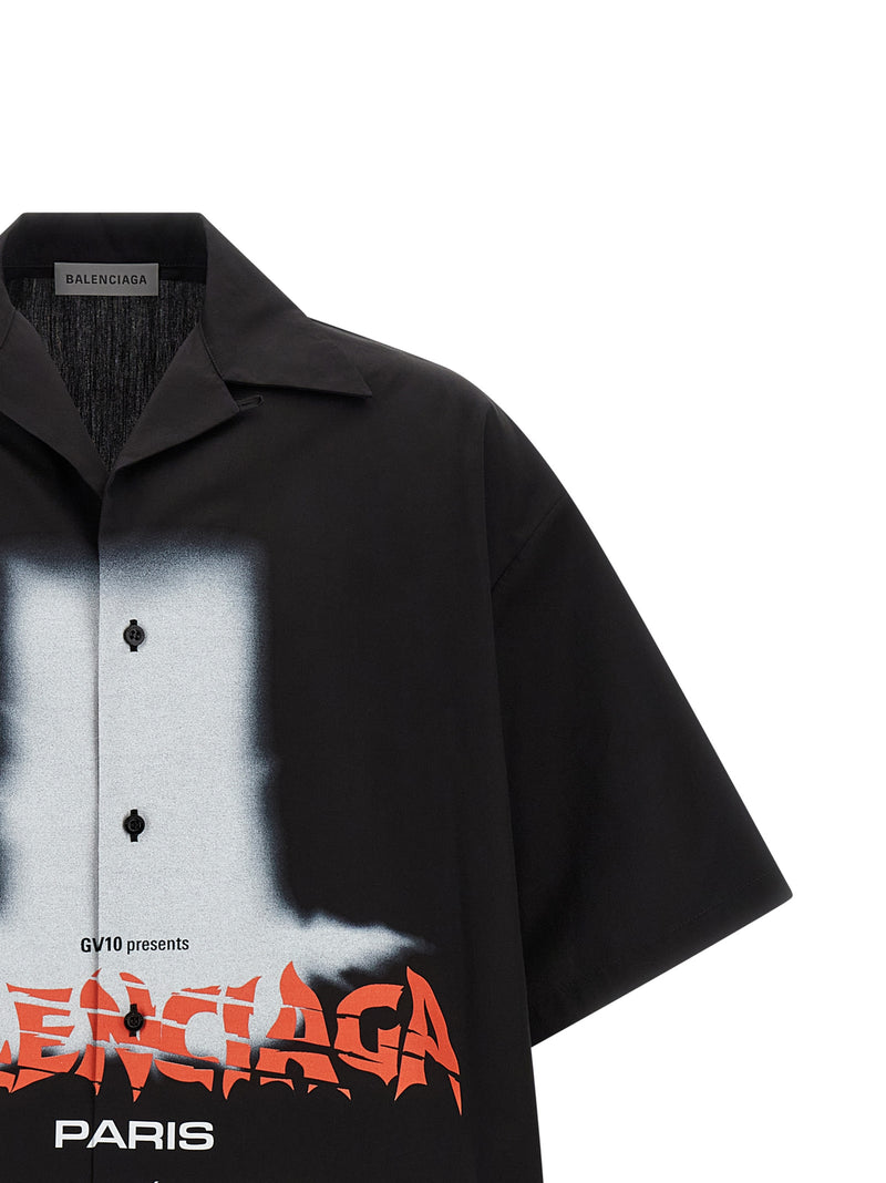 Balenciaga The Door Black Cotton Blouse for Men