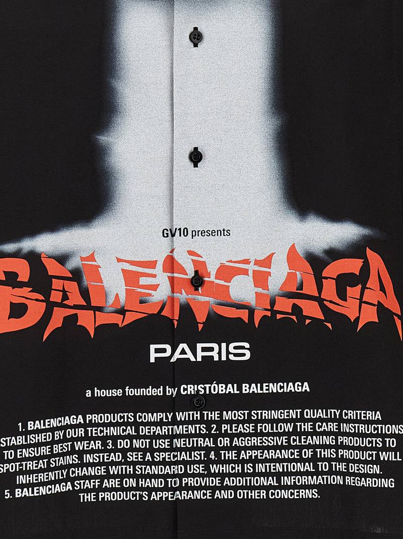 Balenciaga The Door Black Cotton Blouse for Men